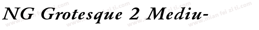 NG Grotesque 2 Mediu字体转换